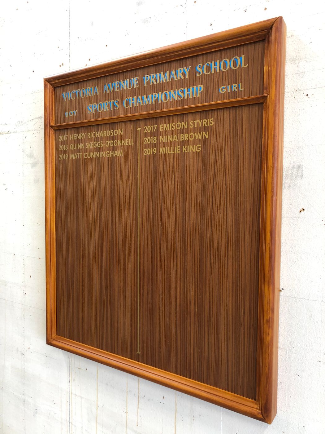 Traditional Signage and Honours Boards