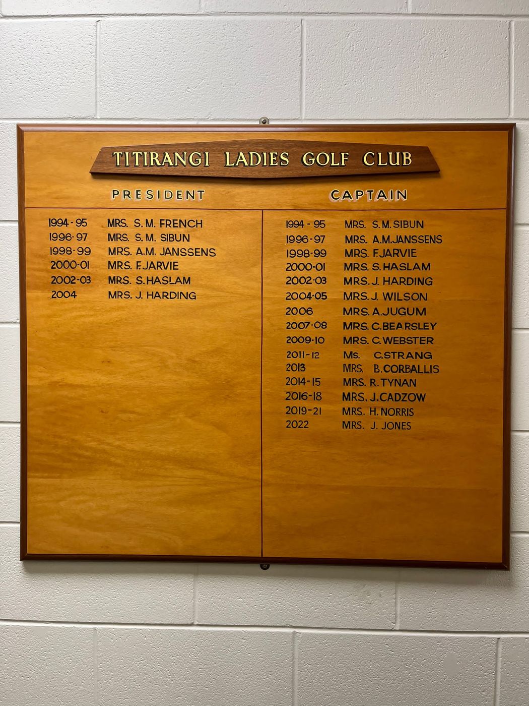 Traditional Signage and Honours Boards